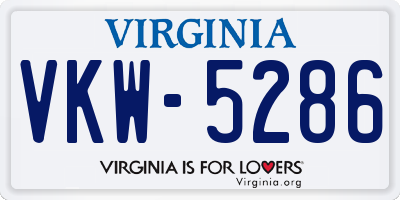 VA license plate VKW5286