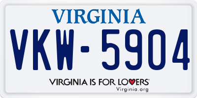 VA license plate VKW5904