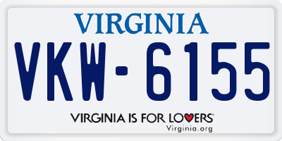 VA license plate VKW6155