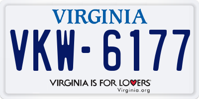VA license plate VKW6177