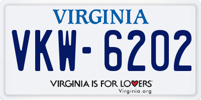 VA license plate VKW6202