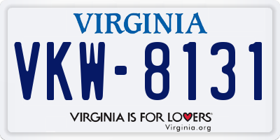 VA license plate VKW8131