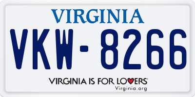 VA license plate VKW8266