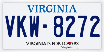 VA license plate VKW8272