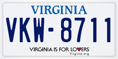 VA license plate VKW8711
