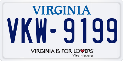 VA license plate VKW9199