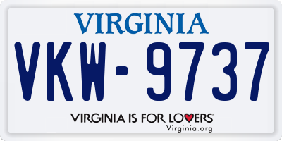 VA license plate VKW9737