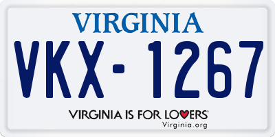 VA license plate VKX1267