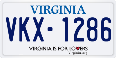 VA license plate VKX1286