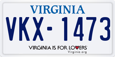 VA license plate VKX1473