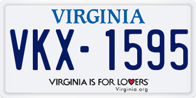 VA license plate VKX1595