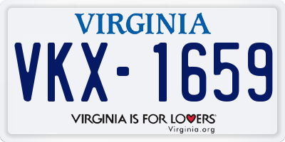 VA license plate VKX1659