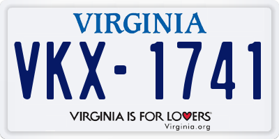 VA license plate VKX1741