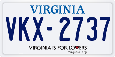 VA license plate VKX2737
