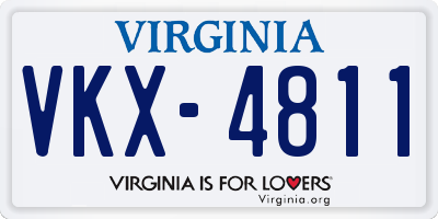 VA license plate VKX4811