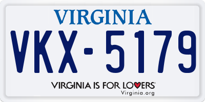 VA license plate VKX5179