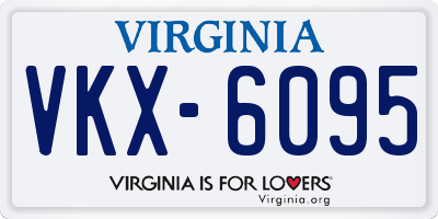 VA license plate VKX6095
