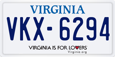 VA license plate VKX6294