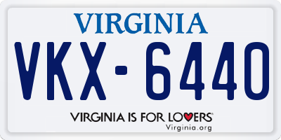 VA license plate VKX6440