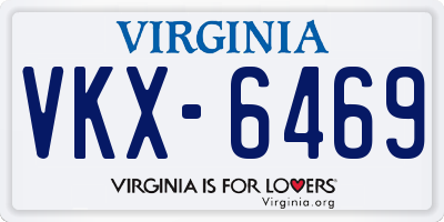 VA license plate VKX6469