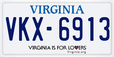 VA license plate VKX6913