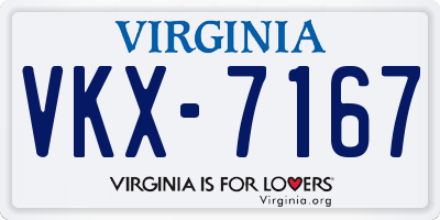 VA license plate VKX7167