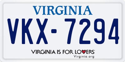 VA license plate VKX7294