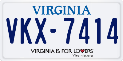 VA license plate VKX7414