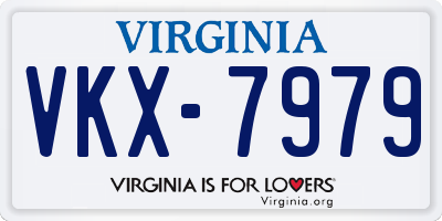 VA license plate VKX7979