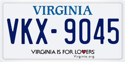 VA license plate VKX9045
