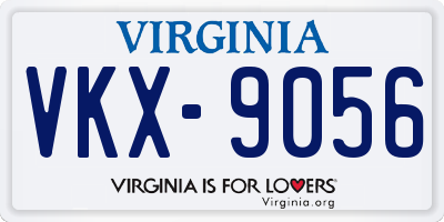VA license plate VKX9056