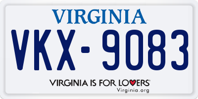 VA license plate VKX9083