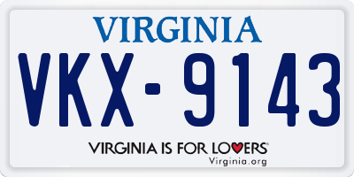 VA license plate VKX9143