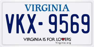 VA license plate VKX9569