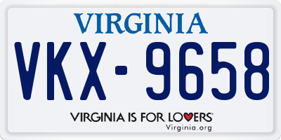 VA license plate VKX9658