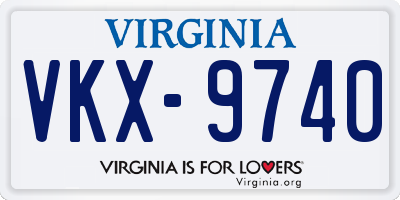 VA license plate VKX9740