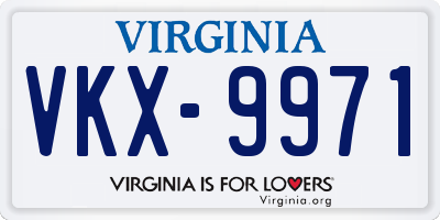 VA license plate VKX9971