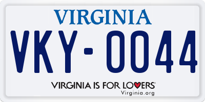 VA license plate VKY0044