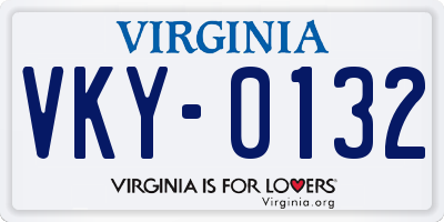 VA license plate VKY0132