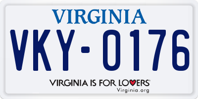 VA license plate VKY0176