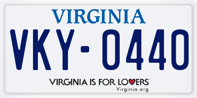 VA license plate VKY0440