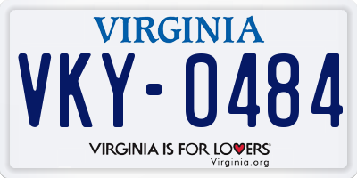 VA license plate VKY0484