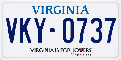 VA license plate VKY0737