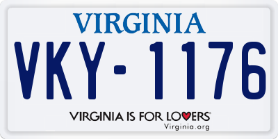VA license plate VKY1176