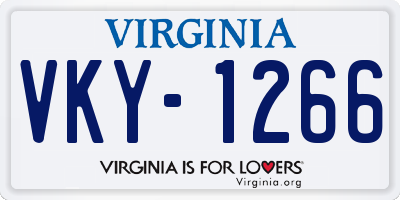 VA license plate VKY1266