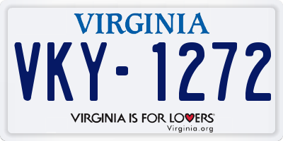 VA license plate VKY1272