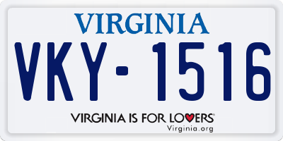 VA license plate VKY1516