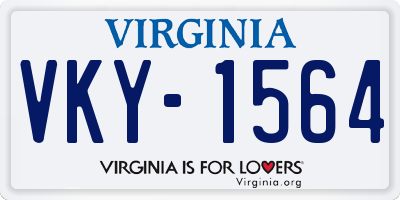VA license plate VKY1564