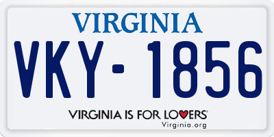 VA license plate VKY1856