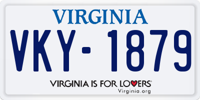 VA license plate VKY1879